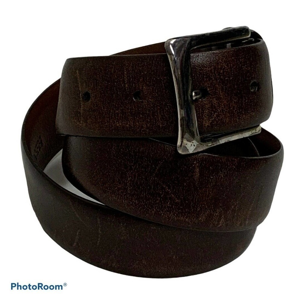 Aniline Kipskin Shoulders Belt Solid Brass Buckle